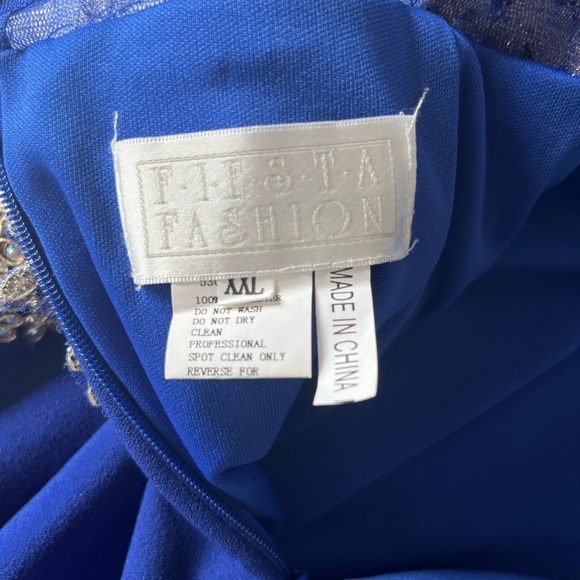 Fiesta Fashion (53060) Royal Blue Gown - Picture 5 of 7